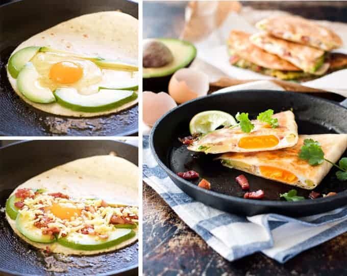 How to make Egg, Bacon and Avocado Breakfast Quesadillas