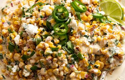 Overhead photo of Mexican Corn Salad