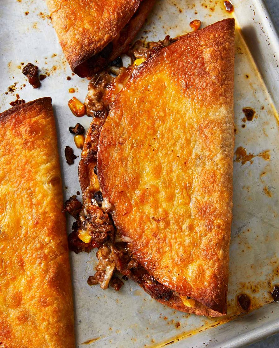 Crispy quesadillas baked in the oven